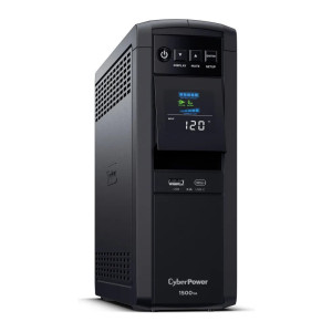 CyberPower CP1500PFCLCD Mini-Tower UPS, UL Rated, Energy Star certified, 12× NEMA 5-15R